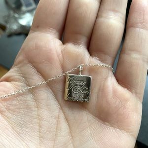 Vintage Tiffany & Co Square Notes Necklace - Excellent Condition